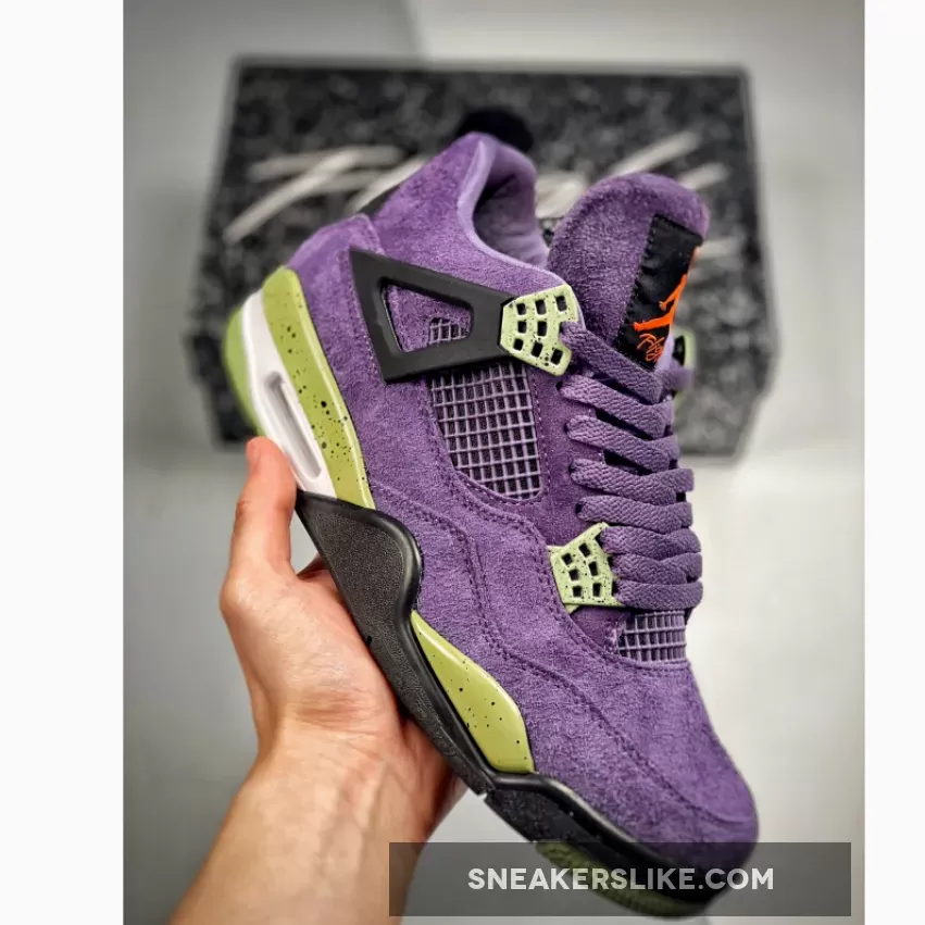 Air Jordan 4 Canyon Purple For Womens AQ9129-500 Crayon Jordan 4