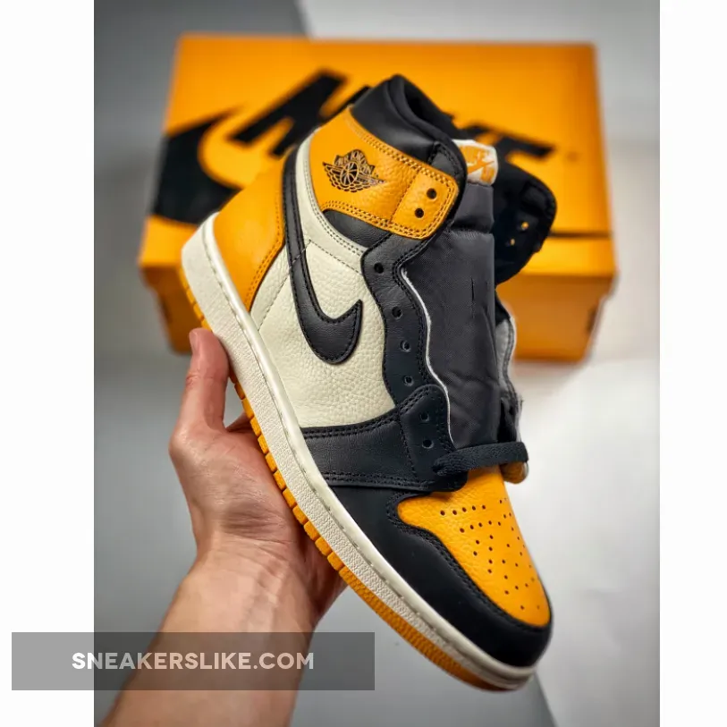 Air Jordan 1 High OG Yellow Toe (W) 555088-711 / aj1 yellow black