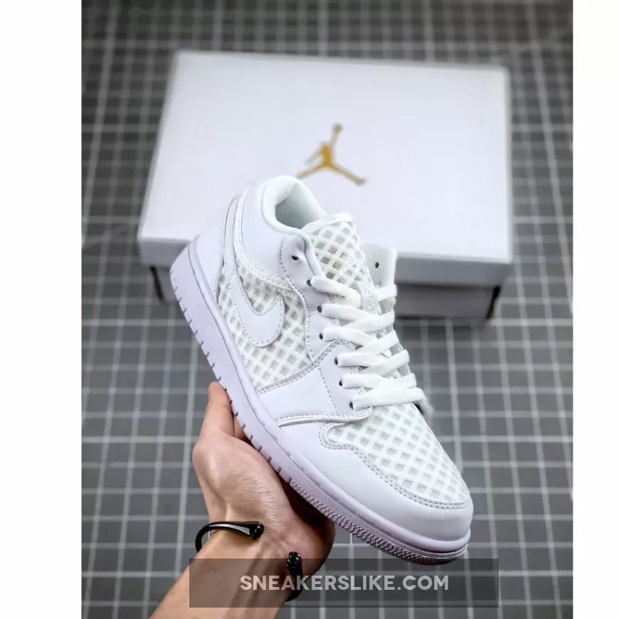Air Jordan 1 Low Breathe Triple White DC9508-100 Brand New