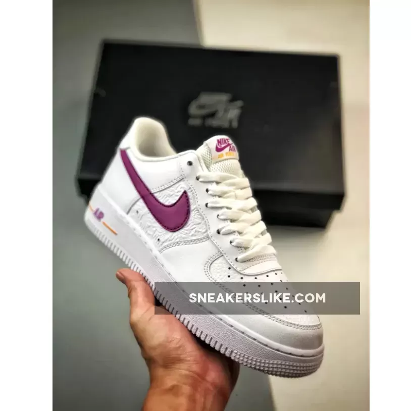 Nike Air Force 1 Low EMB 'Lakers' White/Bold Berry FJ4209-100 air force bold