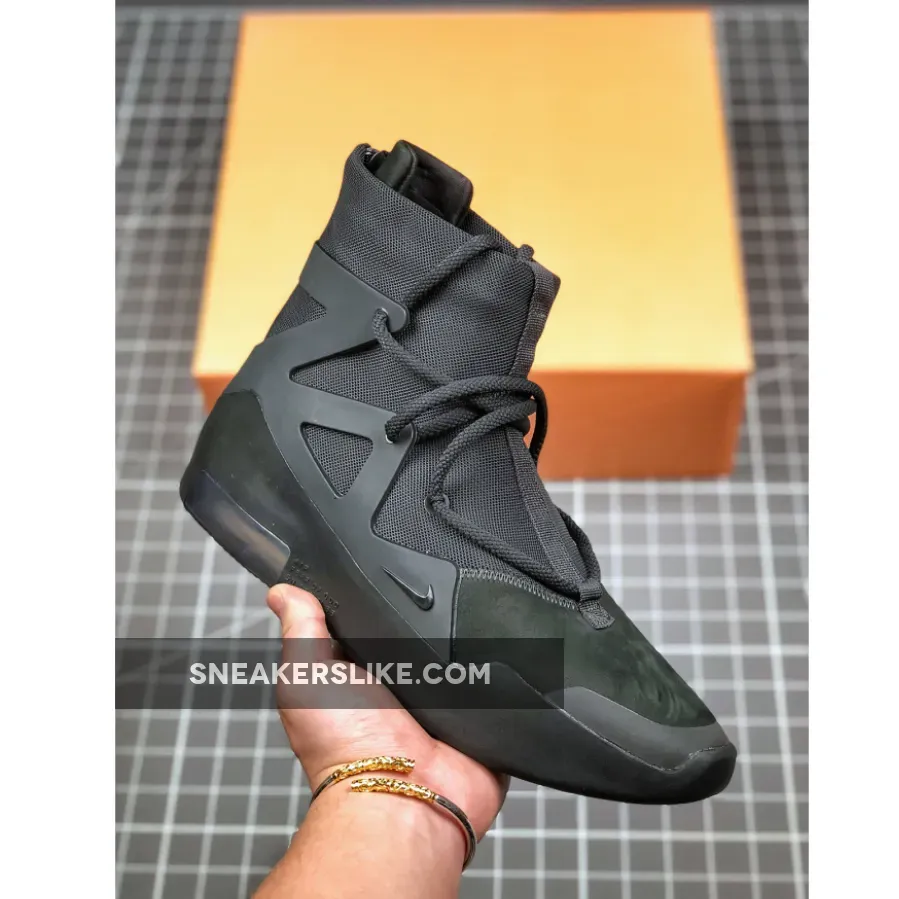 Nike Air Fear Of God 1 Triple Black AR4237-005 Fear Of God Black Shoes