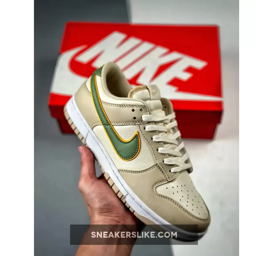 Nike Dunk Low Pale Ivory Oil Green New Arrival, Cream And Green Dunks FQ6869-131