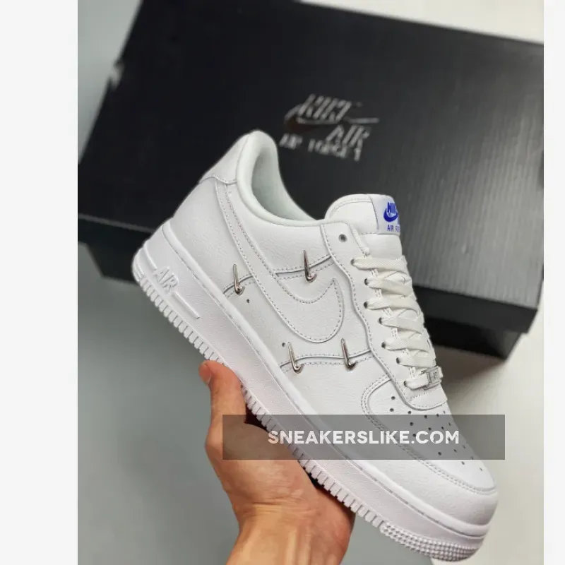 Nike Air Force 1 Gold Mini Swoosh White Metallic Gold CT1989-100 Restock