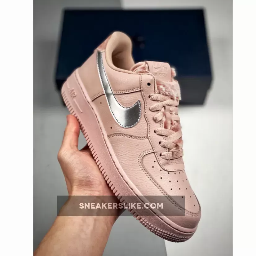 Nike Air Force 1 Pink Sherpa/Silver DO6724-601 / nike sherpa air force 1