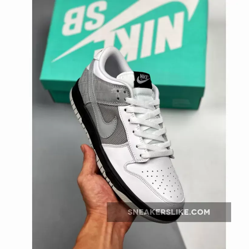 Nike Dunk Low White/Neutral Grey-Black #dunk low neutral grey