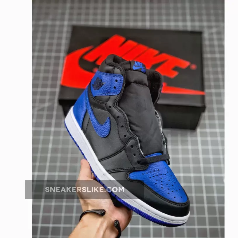 Air Jordan 1 Retro High OG Black/Varsity Royal-White 555088-007 - aj1 royal