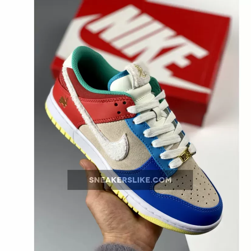 Nike Dunk Low 'Year of the Rabbit' Cream/Blue/Orange FD4203-111 year of the rabbit nike release date