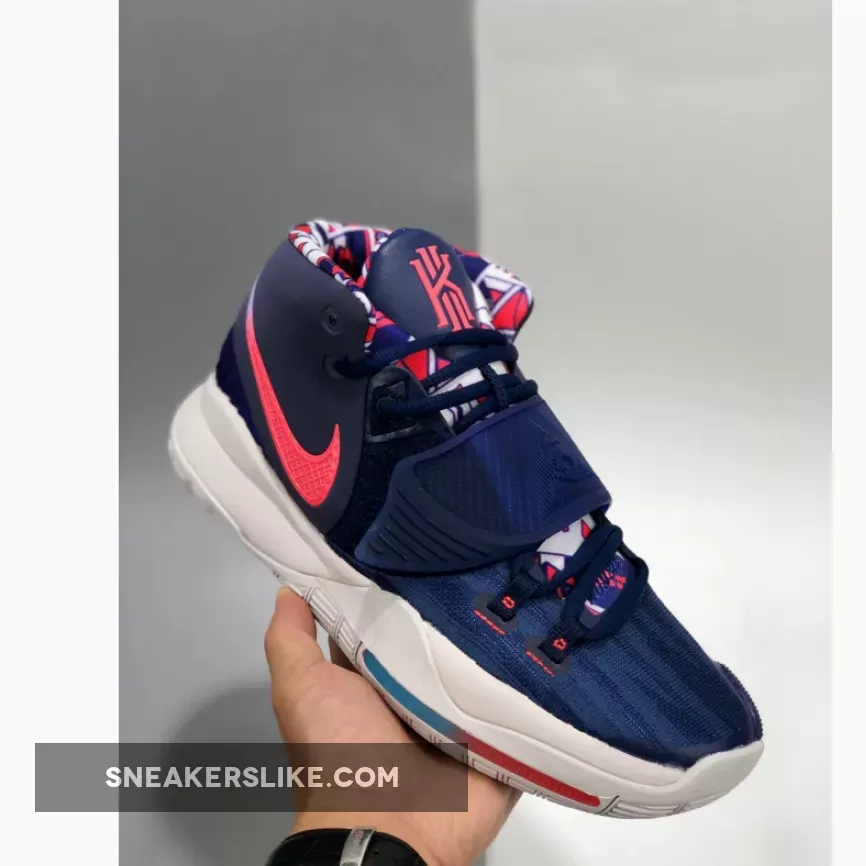 Nike Kyrie 6 'USA' Midnight Navy/Laser Crimson-Psychic Blue BQ4630-402 / kyrie6