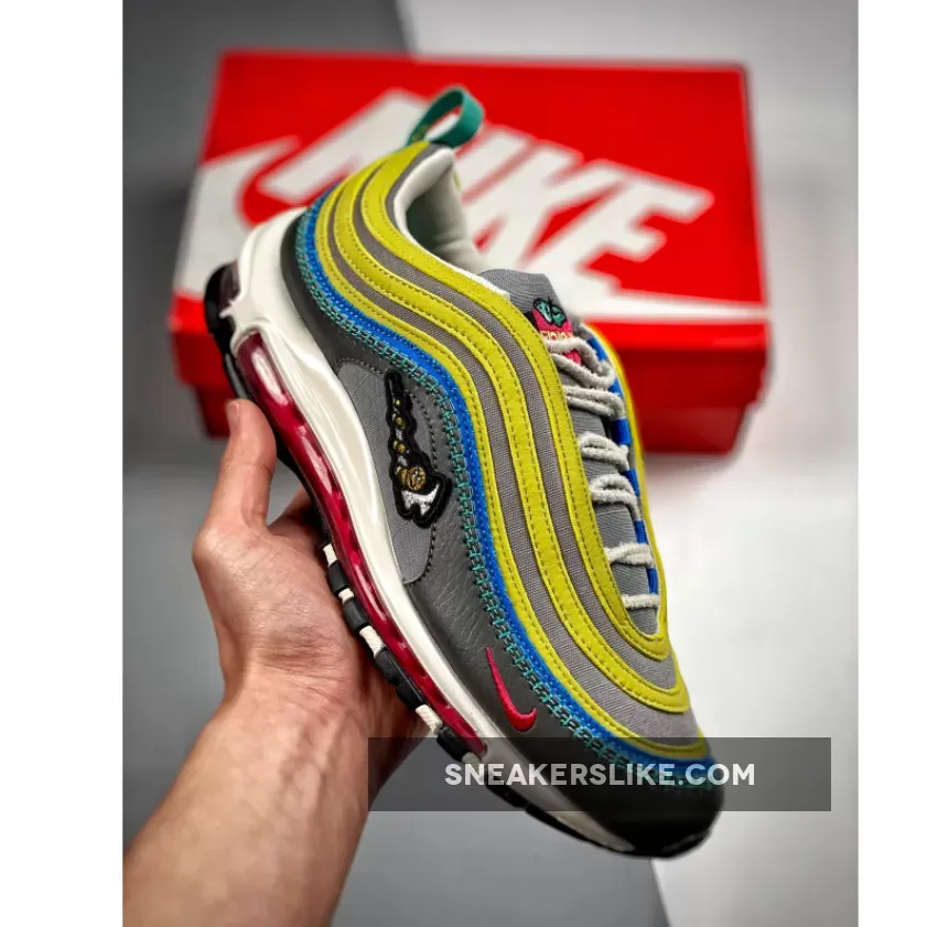 Nike Air Max 97 Air Sprung Grey Yellow DH4759-001 / air max 97 phantom