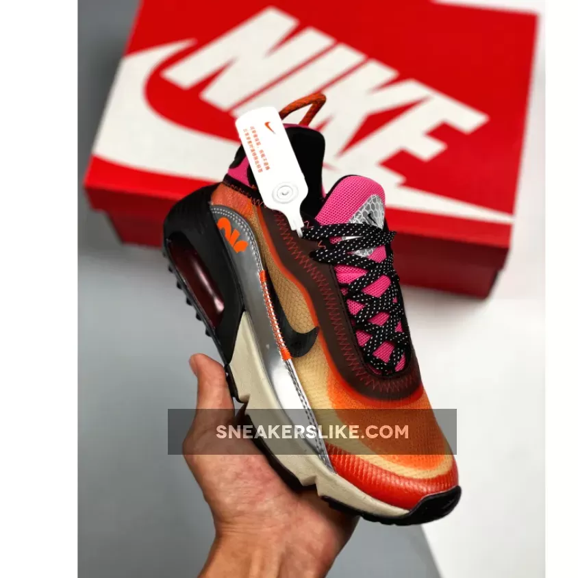 3M x Nike Air Max 2090 Orange Pink Metallic Silver #nike orange and black shoes