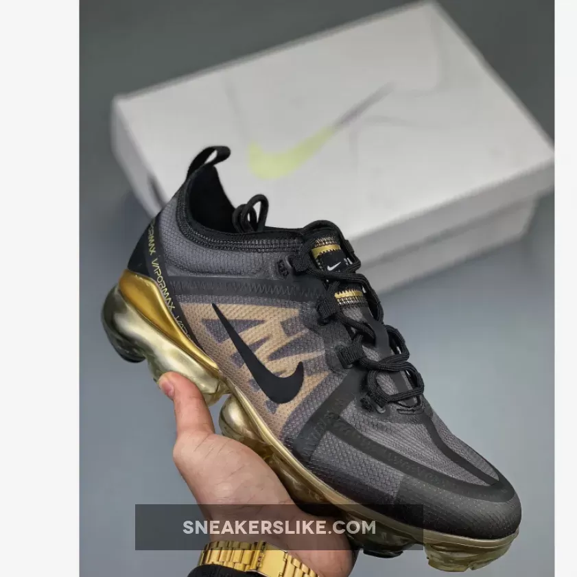 Nike Air VaporMax 2019 Black Metallic Gold AR6631-002 Restock