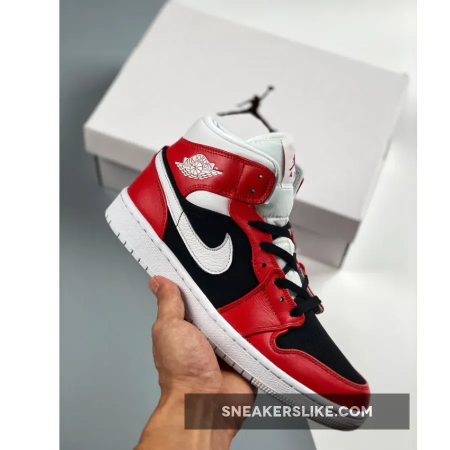Air Jordan 1 Mid 'Chicago' Gym Red/White-Black #aj 1 gym red mid