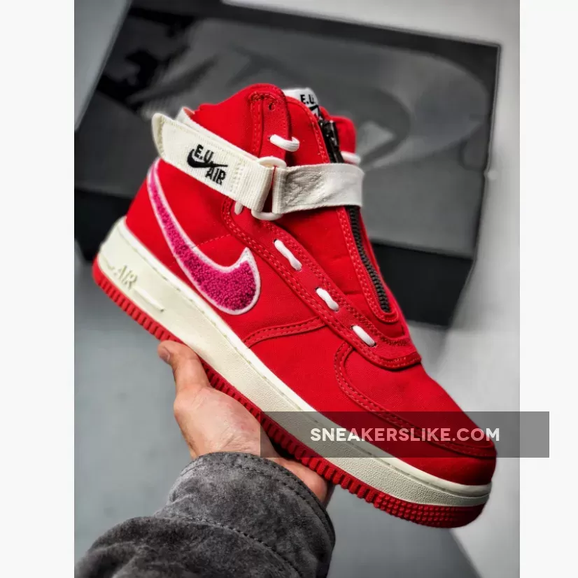 Emotionally Unavailable X Nike Air Force 1 High Team Red/Sail-Pink Blast AV5840-600 For Sale