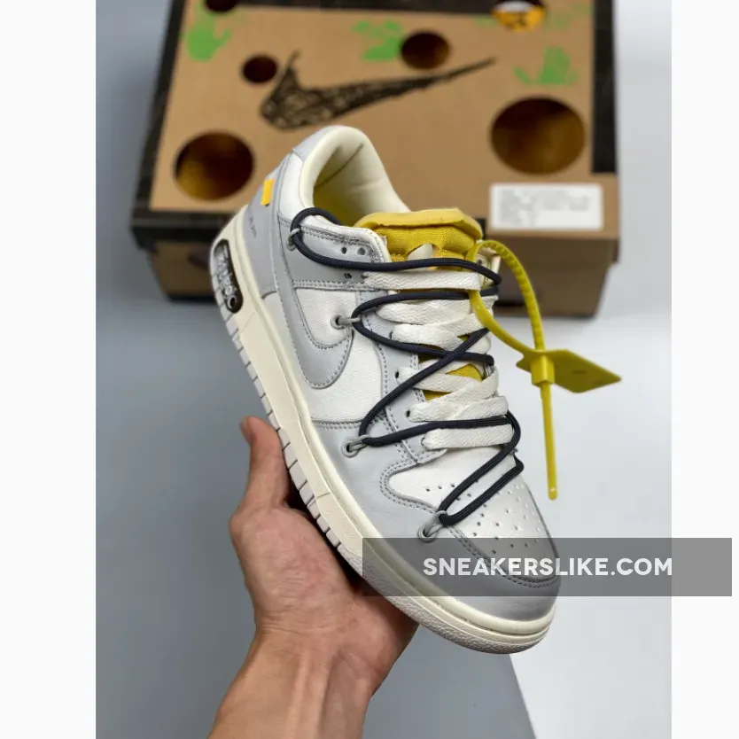 Off-White X Nike Dunk Low '41 Of 50' Grey Sail Outlet