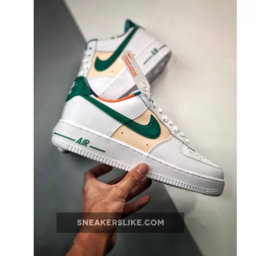 Nike Air Force 1 Low EMB White Malachite WMNS / Mens Nike Air Force 1 07 Lv8 Emb Casual Shoes