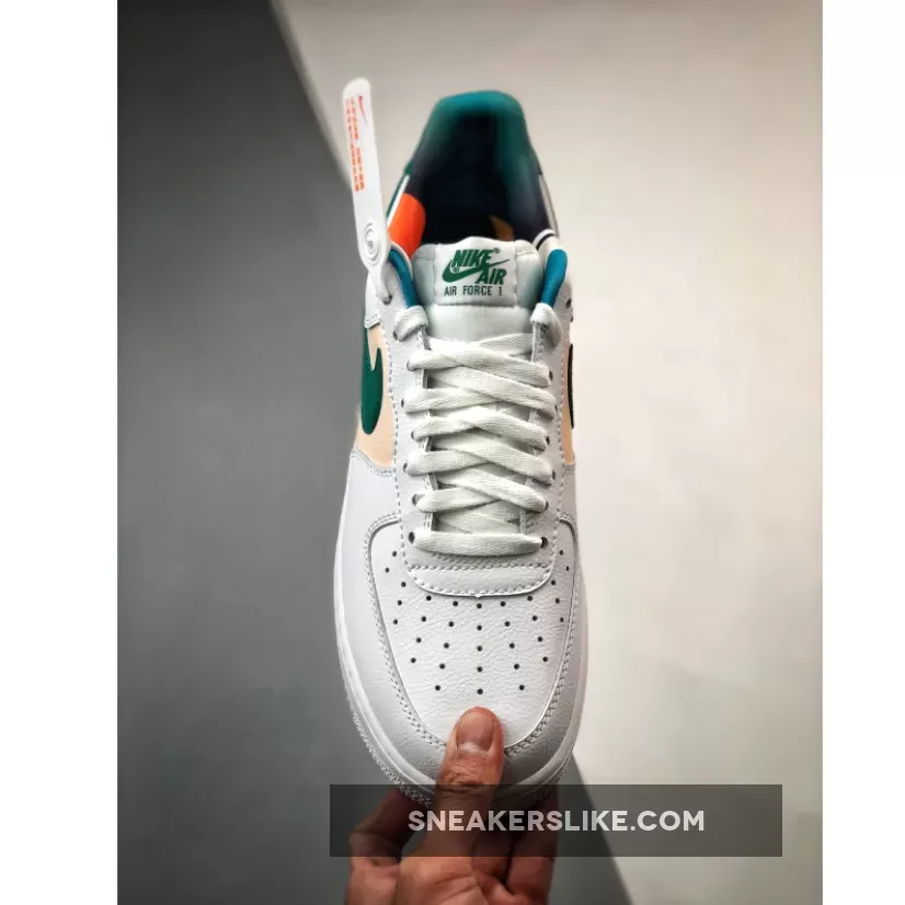 Nike Air Force 1 Low EMB White Malachite WMNS / Mens Nike Air Force 1 07 Lv8 Emb Casual Shoes