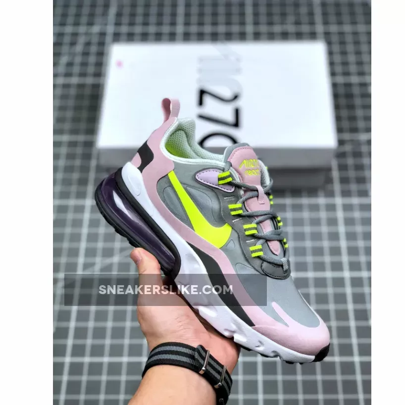 Nike Air Max 270 React GS Particle Grey/Lemon Venom BQ0103-010 Outlet