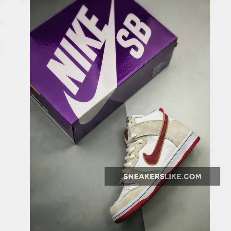 Nike Sb Dunk High 'Sail' Bright Crimson CV9499-100 For Sale