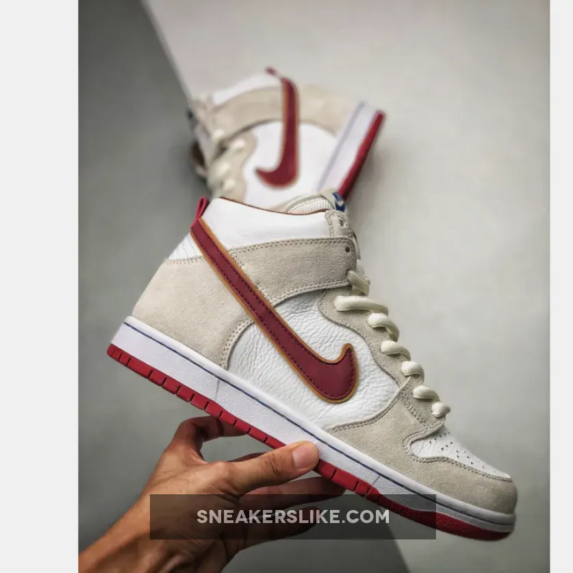 Nike Sb Dunk High 'Sail' Bright Crimson CV9499-100 For Sale