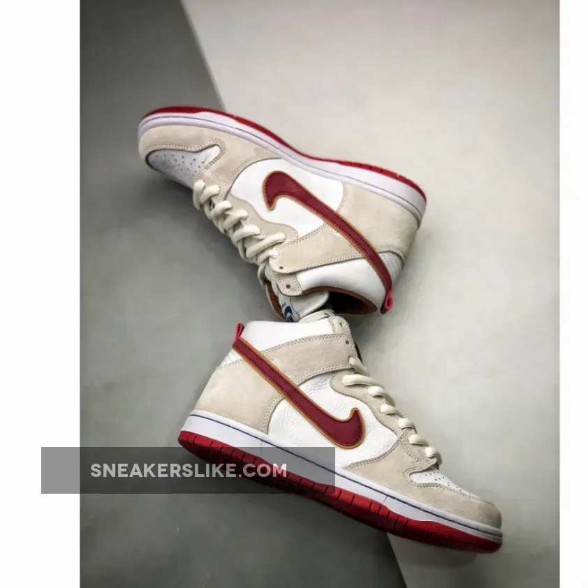 Nike Sb Dunk High 'Sail' Bright Crimson CV9499-100 For Sale