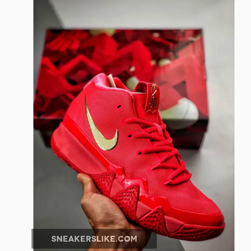 Nike Kyrie 4 'Red Carpet' Red Orbit/Metallic Gold / kyrie 4 red carpet