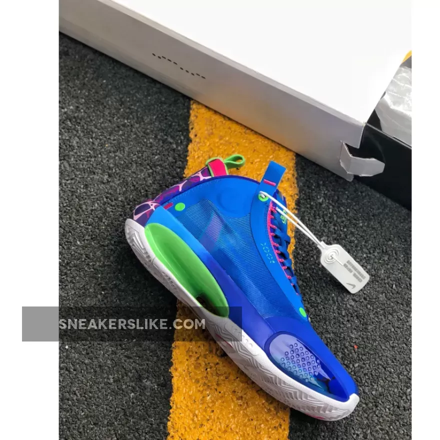 Jayson Tatum's Air Jordan 34 'Blue O' PE Online