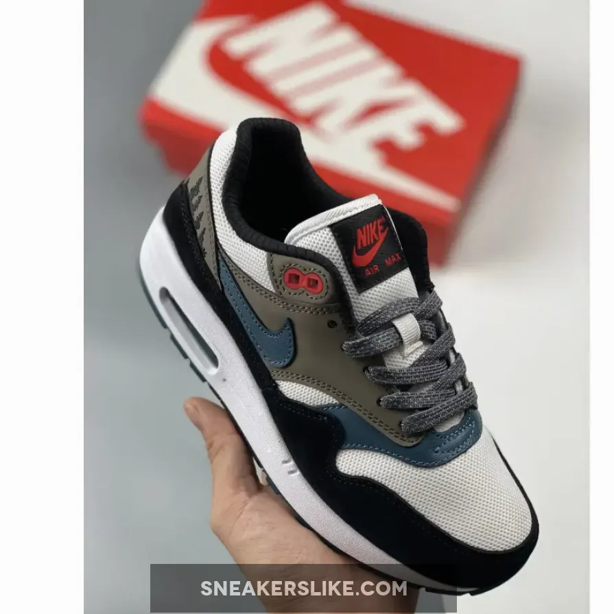 Nike Air Max 1 PRM White/State Blue-Black-Grey FJ0698-100 - nike air max prem