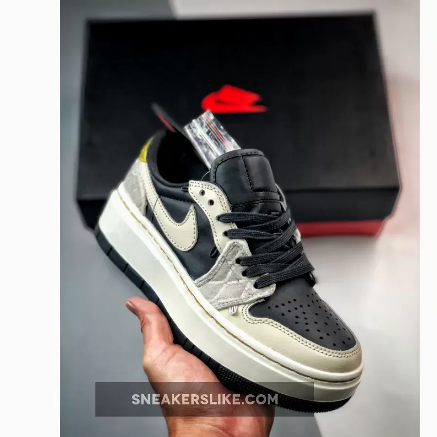 Air Jordan 1 Elevate Low Black/Grey-Gold Nike Air Zoom Elevate