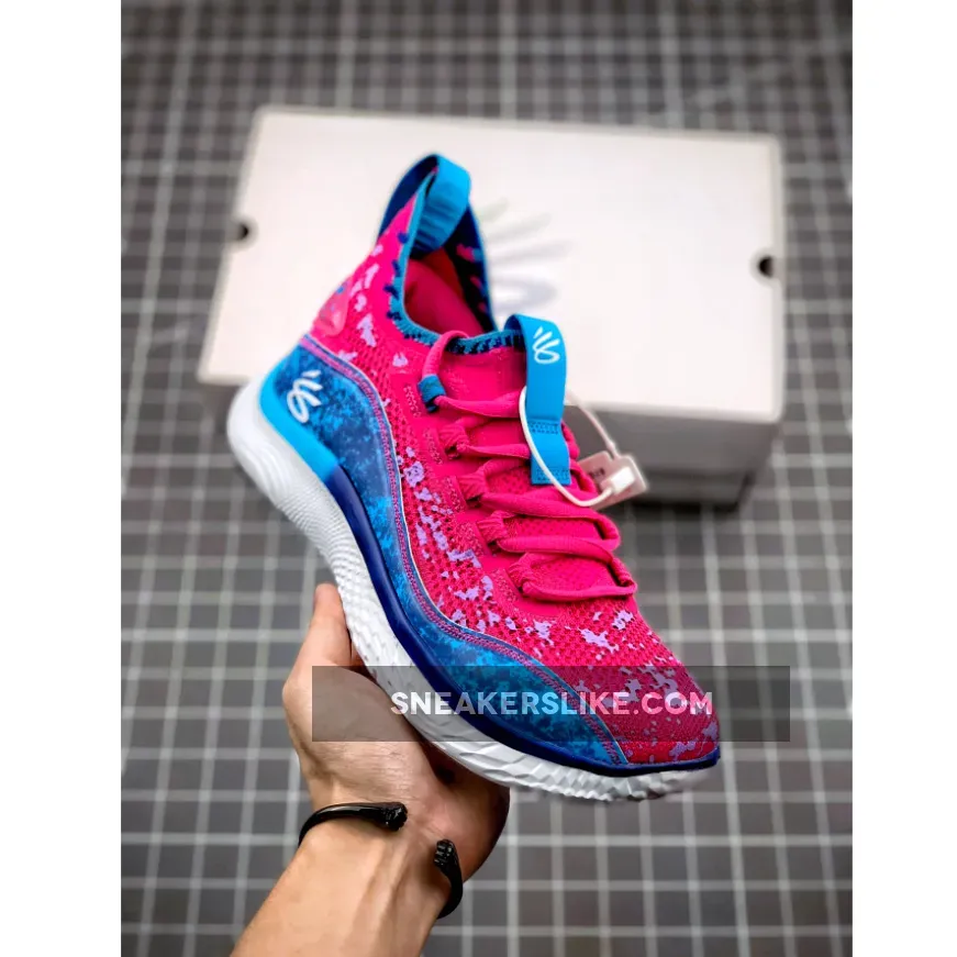 Curry Flow 8 'Birthday' Red Blue White curry 8 blue and white