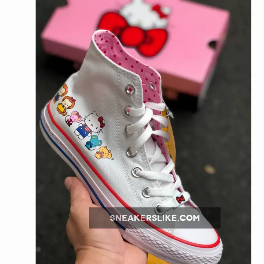 Converse x Hello Kitty Chuck Taylor All Star High Top White/Prism Pink / pink hello kitty converse