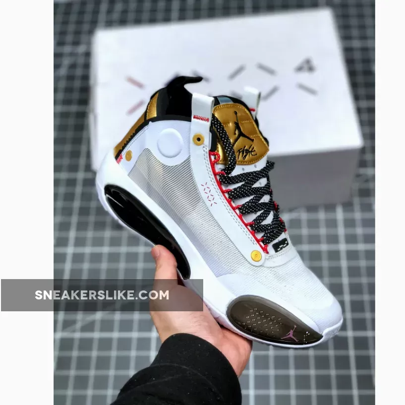 Air Jordan 34 White Gold Black Brand New