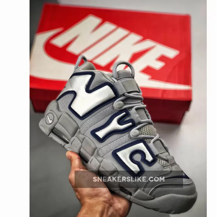 Nike Air More Uptempo QS 'NYC' Wolf Grey/White-Midnight Navy air more uptempo nyc