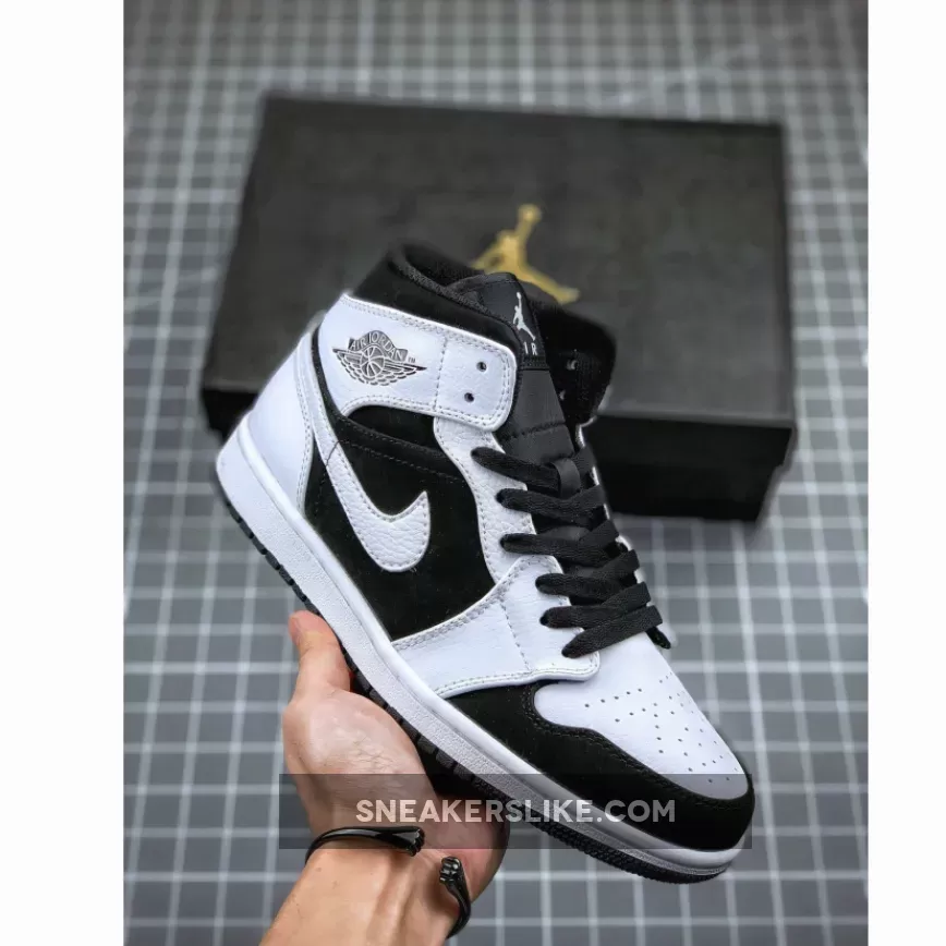 Jordan 1 Mid White Tuxedo 554724-113 air jordan 1 retro mid tuxedo