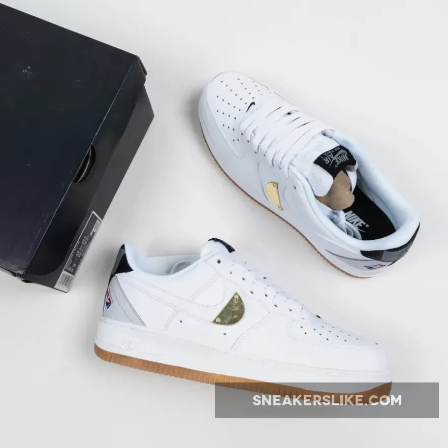 Nike Air Force 1 Low 'NBA' White Grey Gum #air force 1 pure platinum
