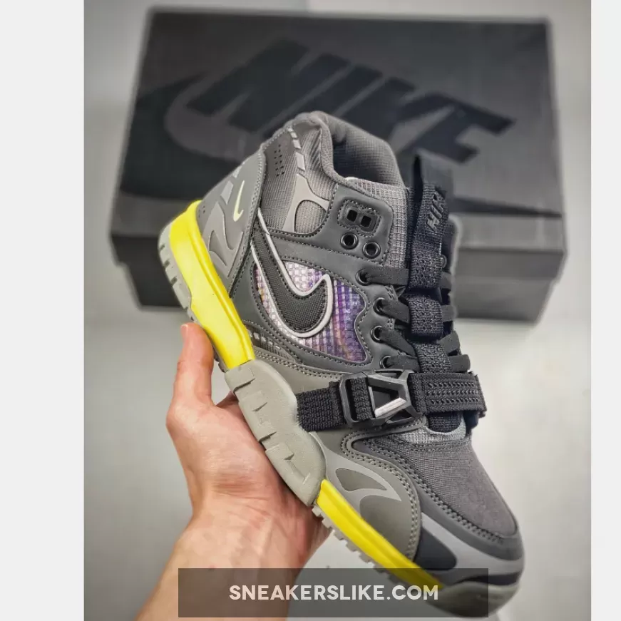 Kids Travis Scott Nike Air Trainer 1 Utility Dark Grey DH7338-001 Nike Dark Smoke Grey
