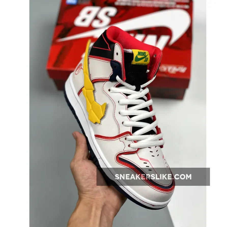 Gundam x Nike SB Dunk High Project Unicorn RX-0 White/Amarillo DH7717-100 #nike dunk high gundam