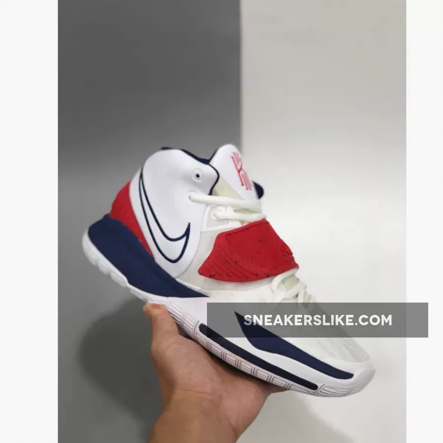 Nike Kyrie 6 'USA' White Navy Red BQ4630-102 Brand New