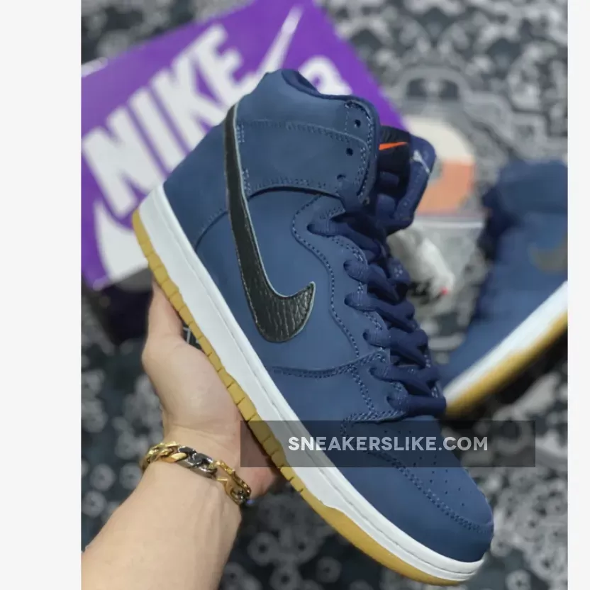 Nike SB Dunk High Pro ISO Midnight Navy CI2692-401 orange label dunk high