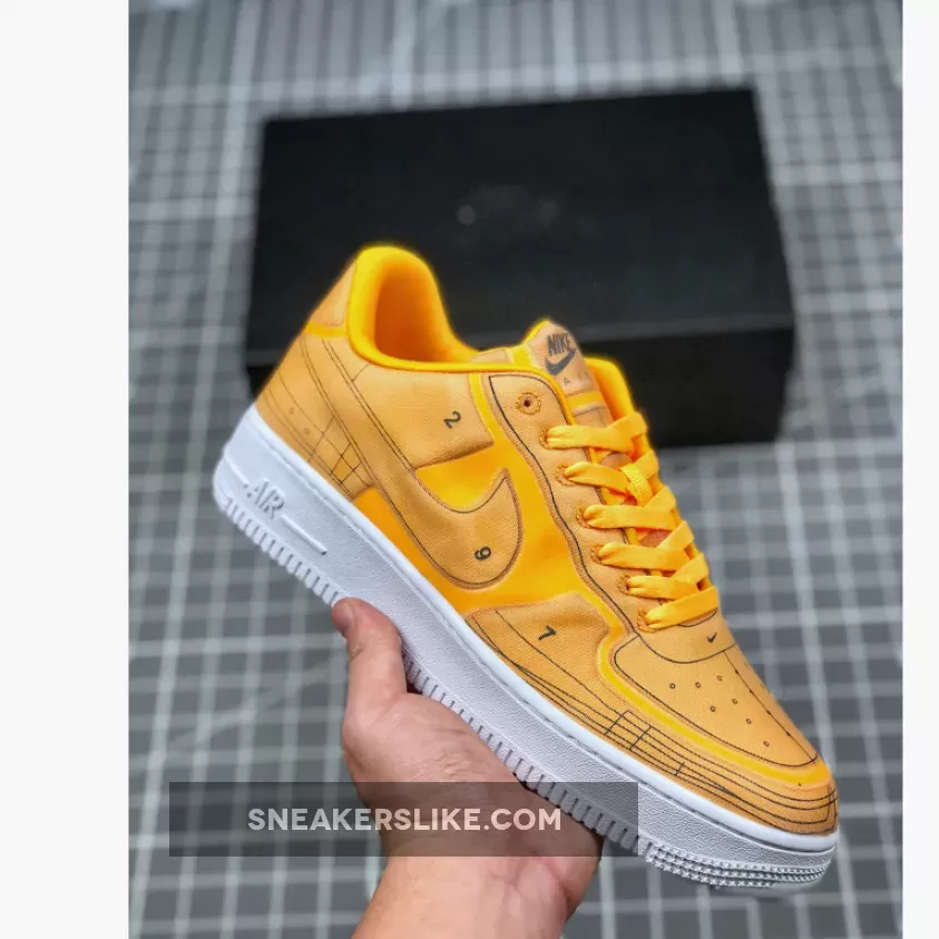 Nike Air Force 1 Low 'Schematic' Orange CI3445-800 Outlet