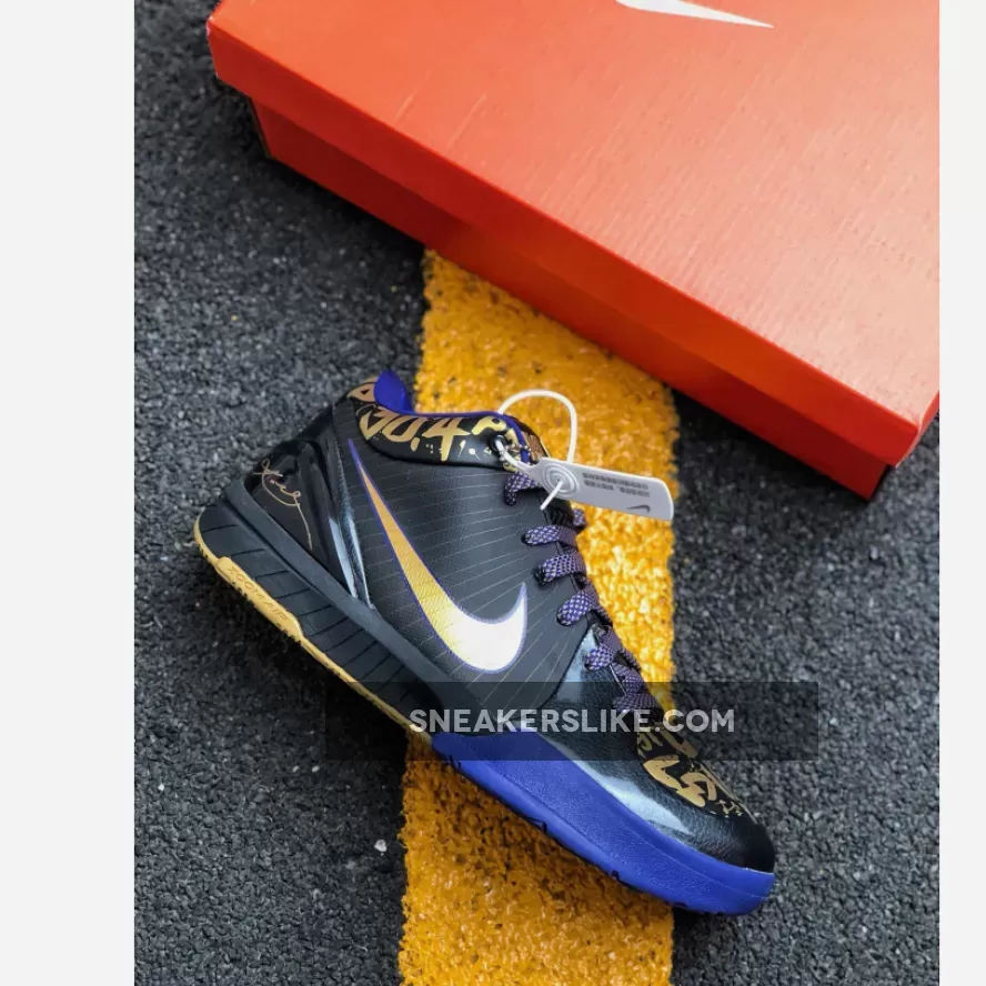 Nike Zoom Kobe 4 (Pop) 'Finals' Black/Metallic Gold-concord / zoom kobe 4 pop