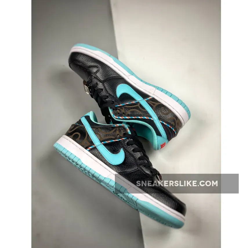 Nike Dunk Low 'Barber Shop' Black/Blue-Red DH7614-001 / barber nike dunks