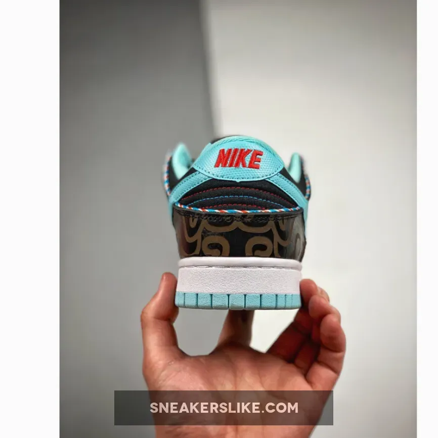 Nike Dunk Low 'Barber Shop' Black/Blue-Red DH7614-001 / barber nike dunks