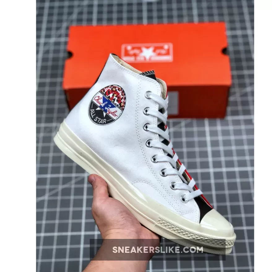 Converse Unisex Logo Play Chuck 70 High Top White/University Red/Rush Blue 166747C Online