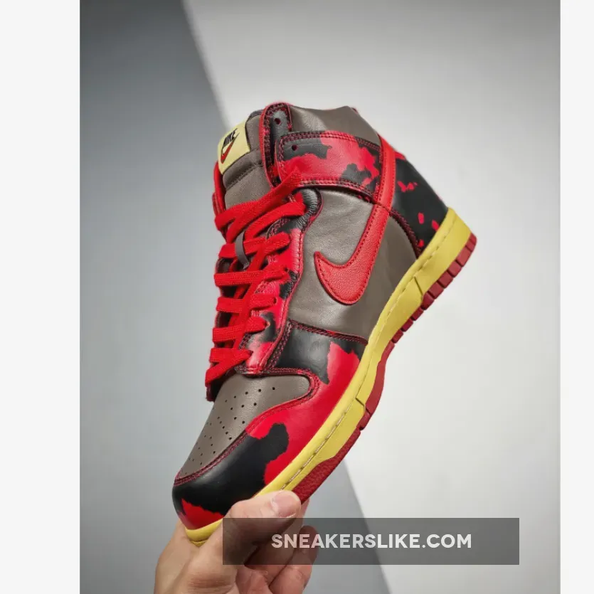 Nike Dunk High 1985 'Red Acid Wash' University Red/Chile Red - red acid wash dunk high