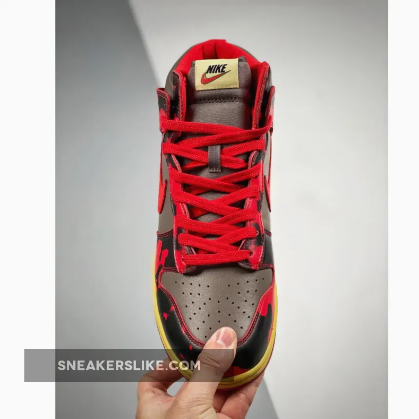 Nike Dunk High 1985 'Red Acid Wash' University Red/Chile Red - red acid wash dunk high