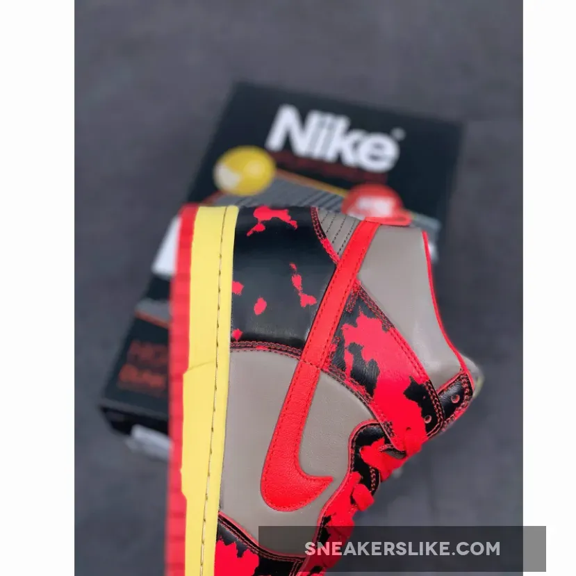 Nike Dunk High 1985 'Red Acid Wash' University Red/Chile Red - red acid wash dunk high