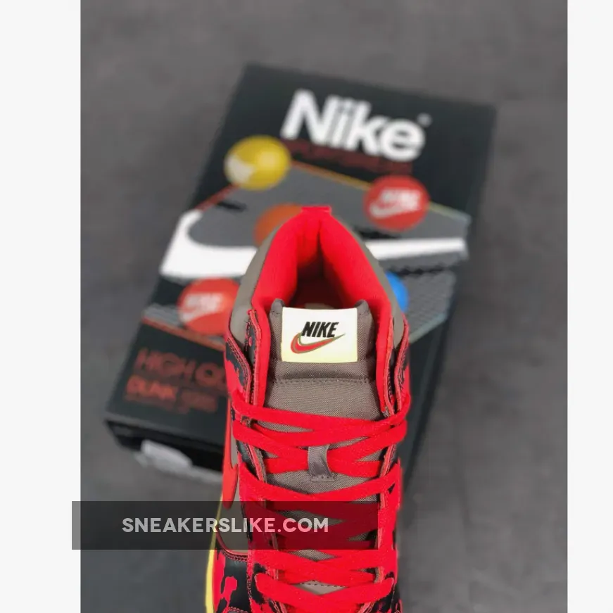 Nike Dunk High 1985 'Red Acid Wash' University Red/Chile Red - red acid wash dunk high