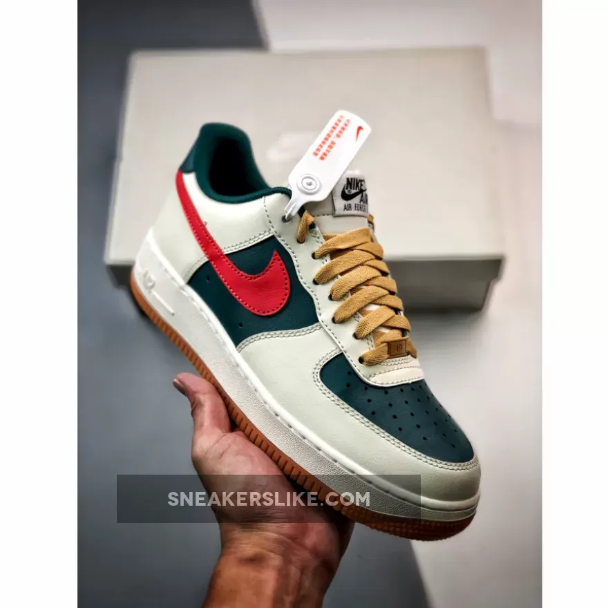 Nike Air Force 1 Low Sail Green Red FD9063-163 / dark green air force 1
