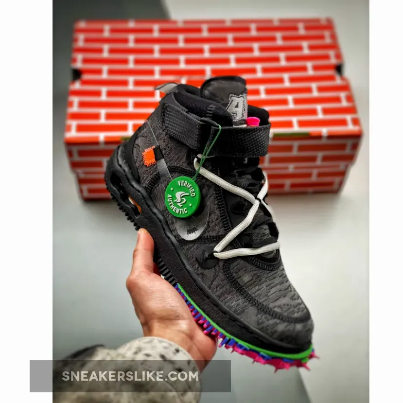 Off-White X Nike Air Force 1 Mid Black/Clear-Black / nike air force 1 mid off white black