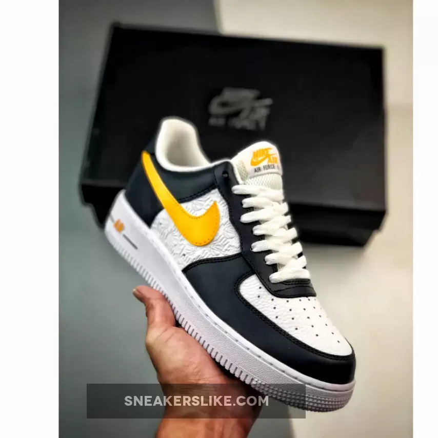 Nike Air Force 1 Low EMB Dark Teal University Gold FJ4209-400 - black and teal air force 1